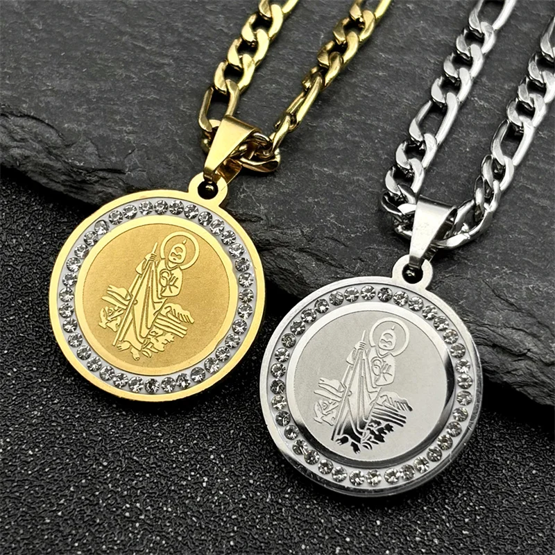 Catholic St. Jude Pendant Necklace for for Women Men Stainless Steel Gold/Silver Color St. Jude Necklace Jewelry collar
Catholic St. Jude Pendant Necklace for for Women Men Stainless Steel Gold/Silver Color St. Jude Necklace Jewelry collar