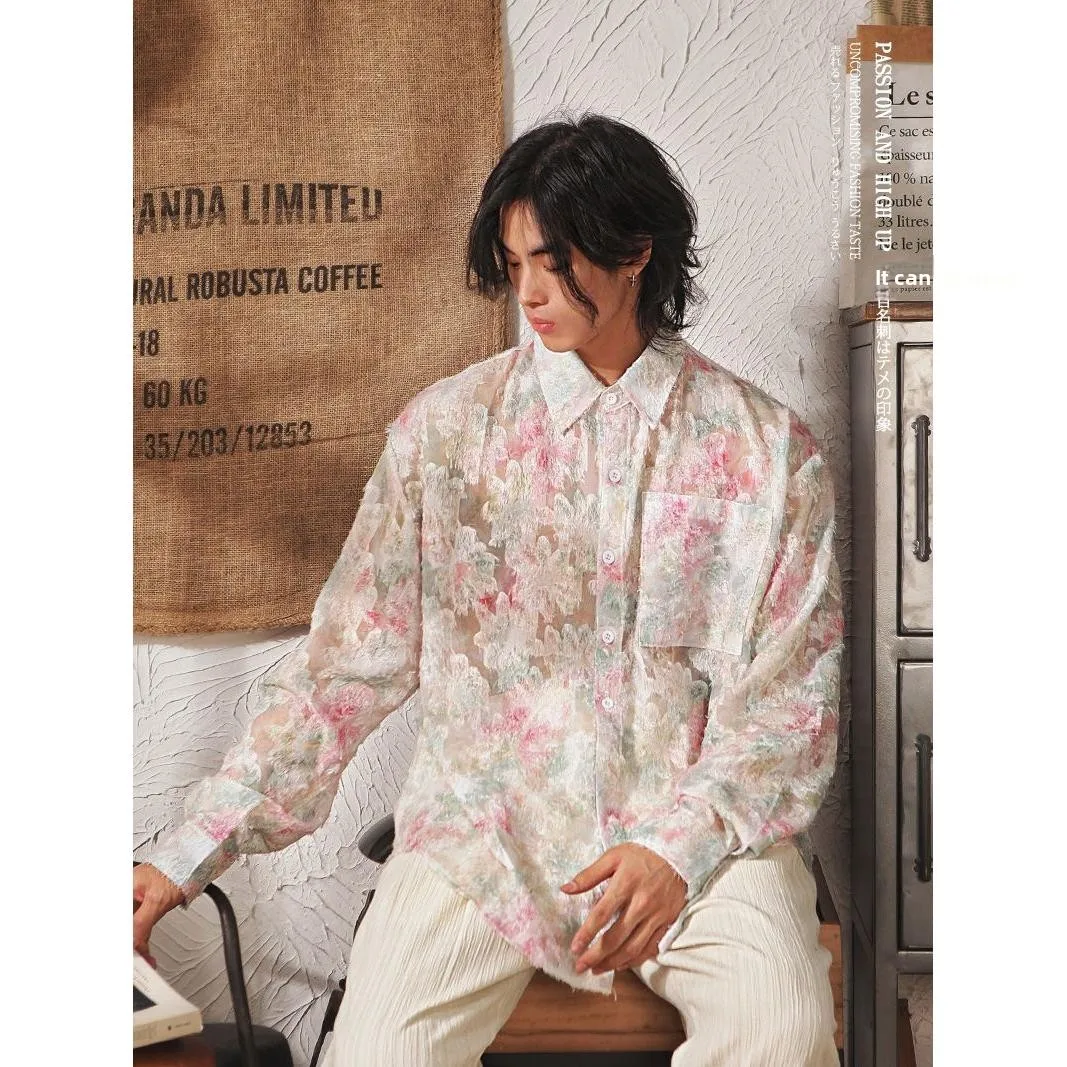 Мужская длинная све с цветочным принтом, весна-лето, повседневная верхняя одежда с защитой от солнца, свободная посадка на пуговицах, полиэфирное волокно
Мужская длинная све с цветочным принтом, весна-лето, повседневная верхняя одежда с защитой от солнца, свободная посадка на пуговицах, полиэфирное волокно