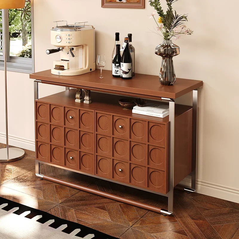 LMedieval style entrance French retro cherry wood annual rings against the wall integrated solid wood storage side cabinet 
LMedieval style entrance French retro cherry wood annual rings against the wall integrated solid wood storage side cabinet