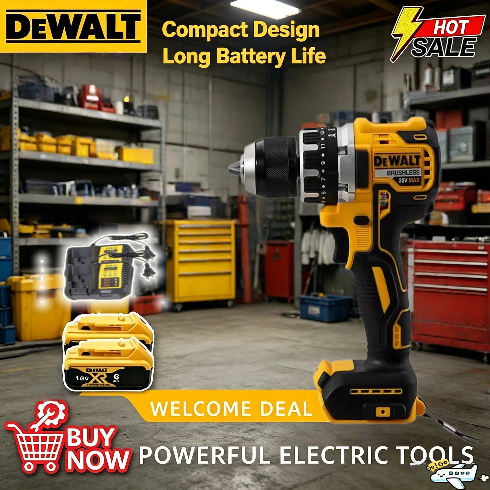 Аккумуляторная бесщеточная ударная дрель Dewalt DCD796 18В, многофункциональная, портативная, с питанием от аккумулятора
Аккумуляторная бесщеточная ударная дрель Dewalt DCD796 18В, многофункциональная, портативная, с питанием от аккумулятора
