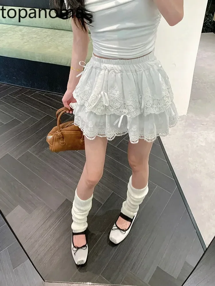 Kimutomo Mini Skirts Women Lace Patchwork Stretch High Waist Spring Summer Slim Bow Elegant Princess Female Casual Skirt
Kimutomo Mini Skirts Women Lace Patchwork Stretch High Waist Spring Summer Slim Bow Elegant Princess Female Casual Skirt