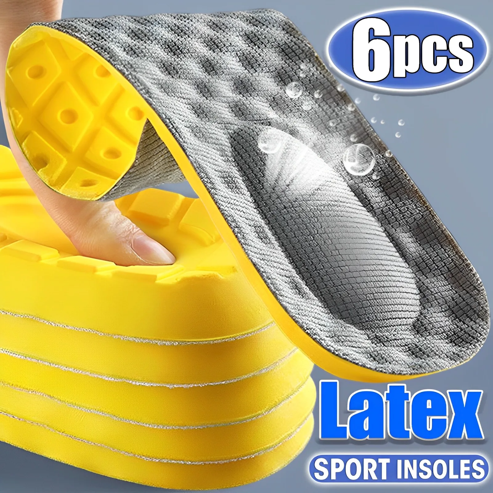 Hight Elastic Latex Memory Foam Insoles Women Men Sport Foot Support Shoe Pad Breathable Orthopedic Feet Care Insert Cushion
Hight Elastic Latex Memory Foam Insoles Women Men Sport Foot Support Shoe Pad Breathable Orthopedic Feet Care Insert Cushion