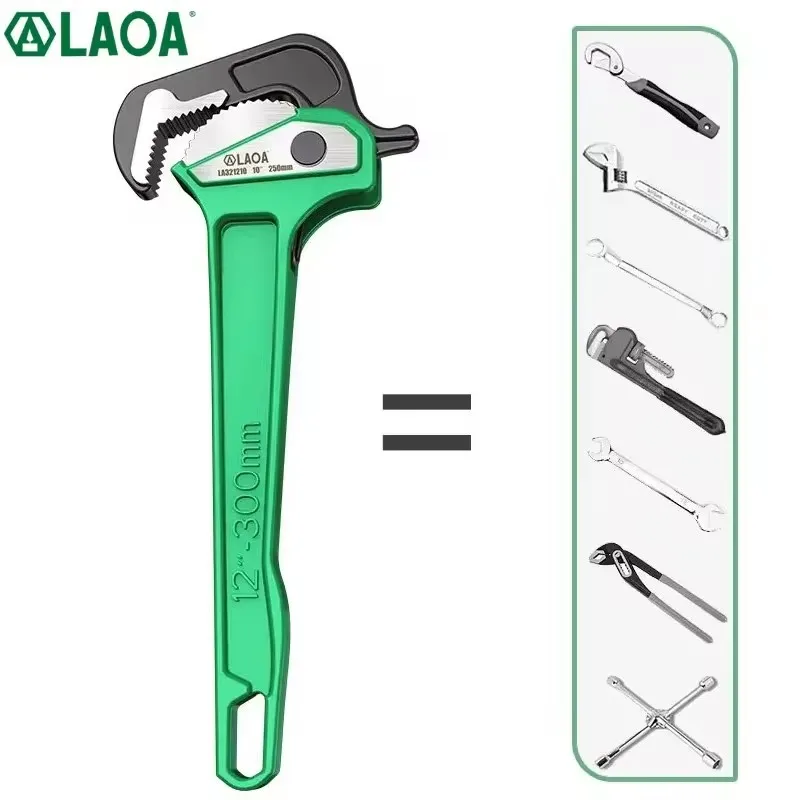 LAOA Heavy-duty fast pipe pliers, multi-function pipe pliers, universal pipe pliers, no need to adjust polygonal pipe pliers