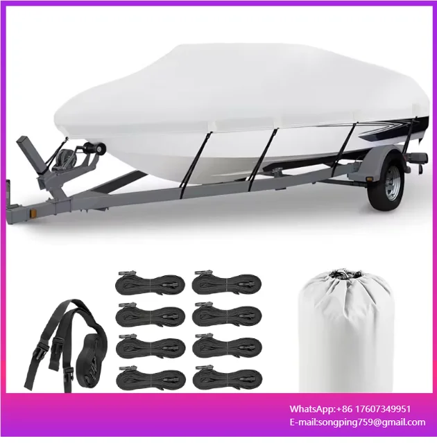 Waterproof Electric Boat Cover New 600D for 18-20 Feet V-Shaped Three Hull Boats Replacement/Repair Low-Frequency Hood Fishing
Waterproof Electric Boat Cover New 600D for 18-20 Feet V-Shaped Three Hull Boats Replacement/Repair Low-Frequency Hood Fishing