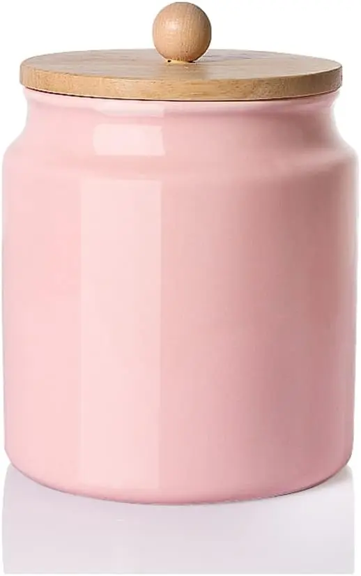 Ceramic Kitchen Canisters, 28 FLOZ Porcelain Food Storage Jar with Airtight Seal Wooden Lid, Home Container Serving for Coffe
Ceramic Kitchen Canisters, 28 FLOZ Porcelain Food Storage Jar with Airtight Seal Wooden Lid, Home Container Serving for Coffe