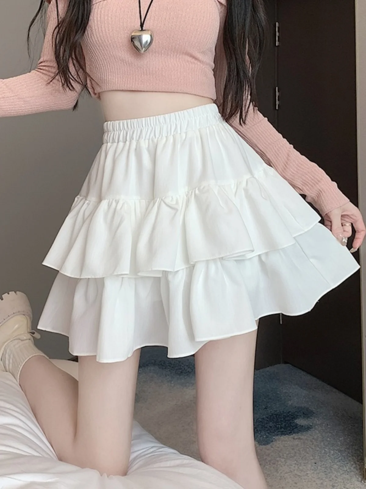 White A-Line Puffy Skirt Women's Summer New Style High Waist Slimming Pleated Cake Skirt Commute Korean Style Polyester Fiber
White A-Line Puffy Skirt Women's Summer New Style High Waist Slimming Pleated Cake Skirt Commute Korean Style Polyester Fiber