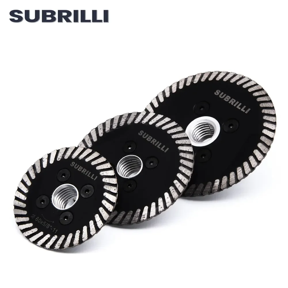 SUBRILLI 60/75/90 мм алмазное турборежущее полотно со съемным фланцем M14 5/8-11 дисковая пила для резьбы по камню, граниту
SUBRILLI 60/75/90 мм алмазное турборежущее полотно со съемным фланцем M14 5/8-11 дисковая пила для резьбы по камню, граниту