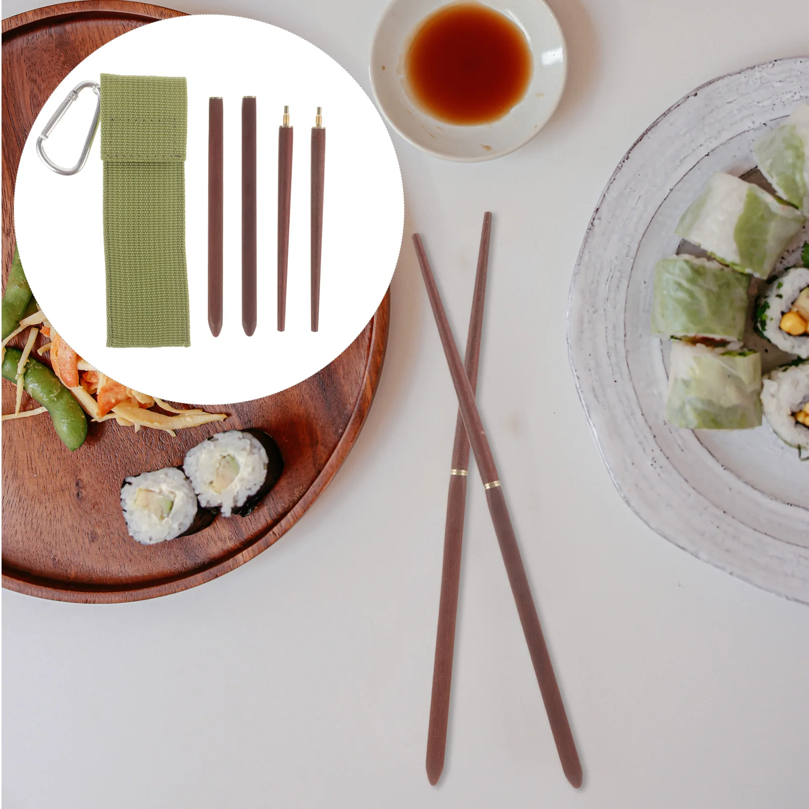 Reusable Folding Camping Chopsticks Red Wood 1 Pair with Bag Durable Easy Clean Outdoor Travel Snack Cool Dinner utensils
Reusable Folding Camping Chopsticks Red Wood 1 Pair with Bag Durable Easy Clean Outdoor Travel Snack Cool Dinner utensils