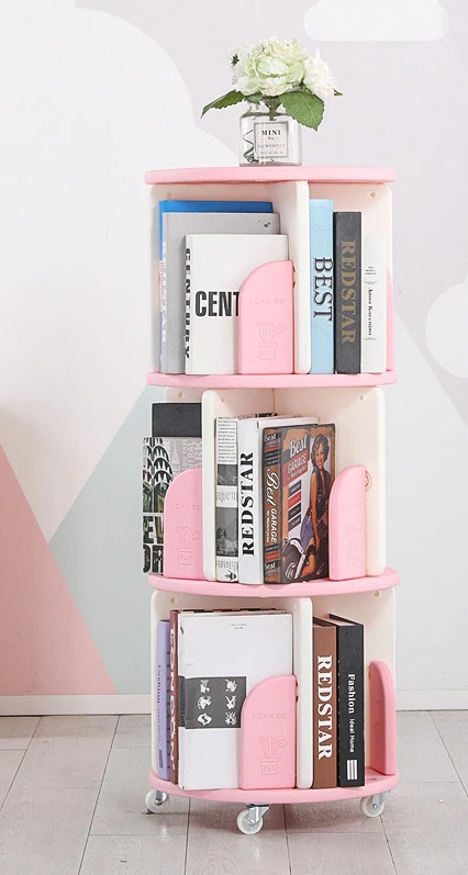 Plastic Rotating Bookshelf Small Basket Baby Children's Picture Book Rack Household Simple Floor Student 360-degree Bookcase 
Plastic Rotating Bookshelf Small Basket Baby Children's Picture Book Rack Household Simple Floor Student 360-degree Bookcase