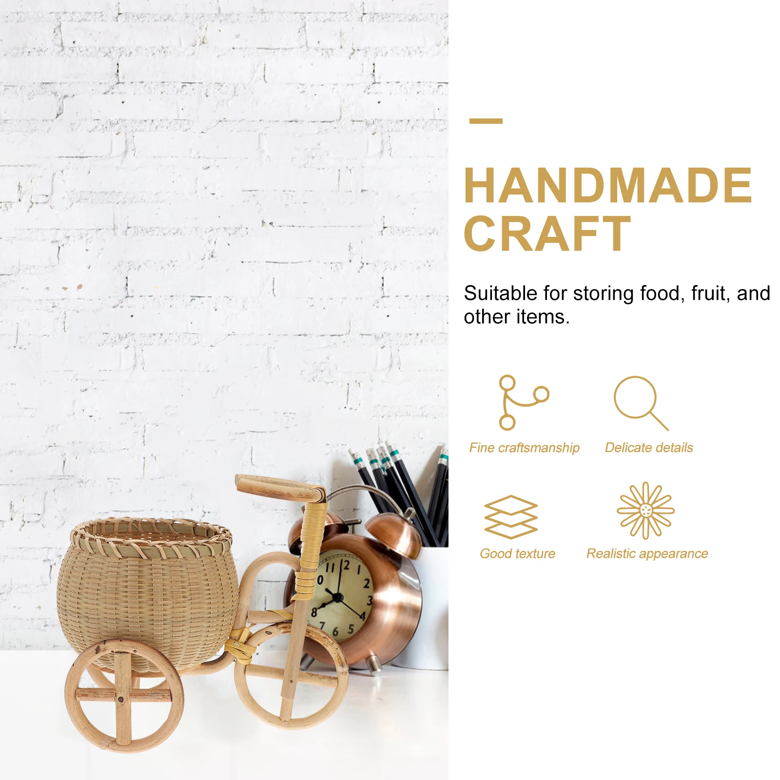 Bamboo Woven Decoration Mini Tricycle Bike Pure Handmade Craft Storage Basket for Home Kitchen Party Wedding Fruit Food
Bamboo Woven Decoration Mini Tricycle Bike Pure Handmade Craft Storage Basket for Home Kitchen Party Wedding Fruit Food
