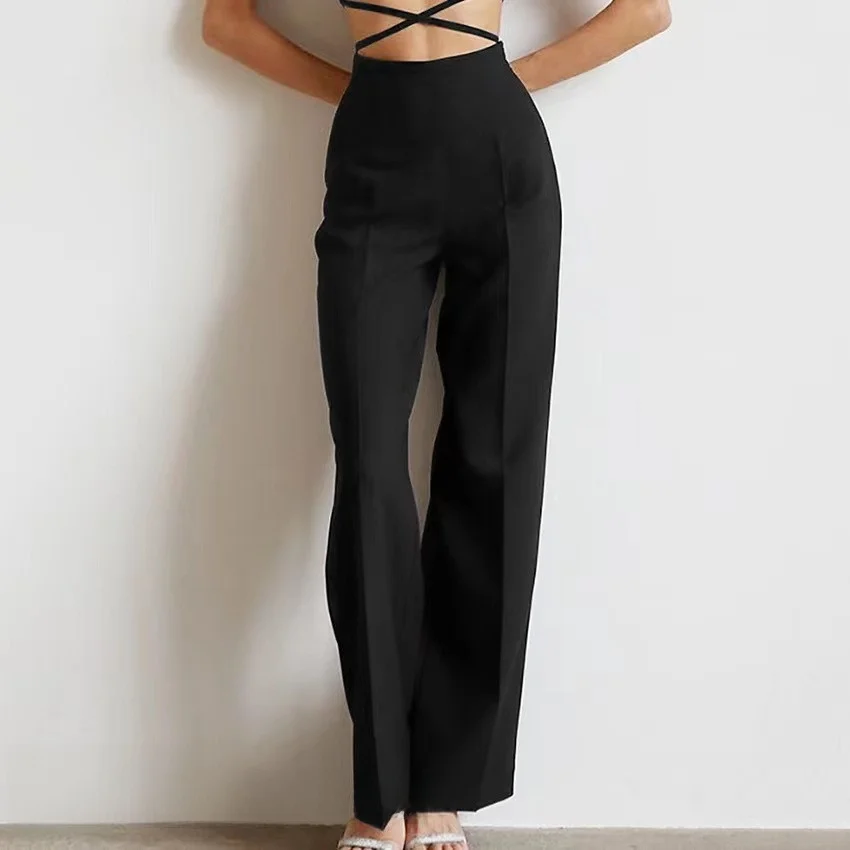 High Waist Straight Leg Fashionable Pants Elegant Casual Trousers Long Pants Women's Autumn Collection Premium Quality
High Waist Straight Leg Fashionable Pants Elegant Casual Trousers Long Pants Women's Autumn Collection Premium Quality