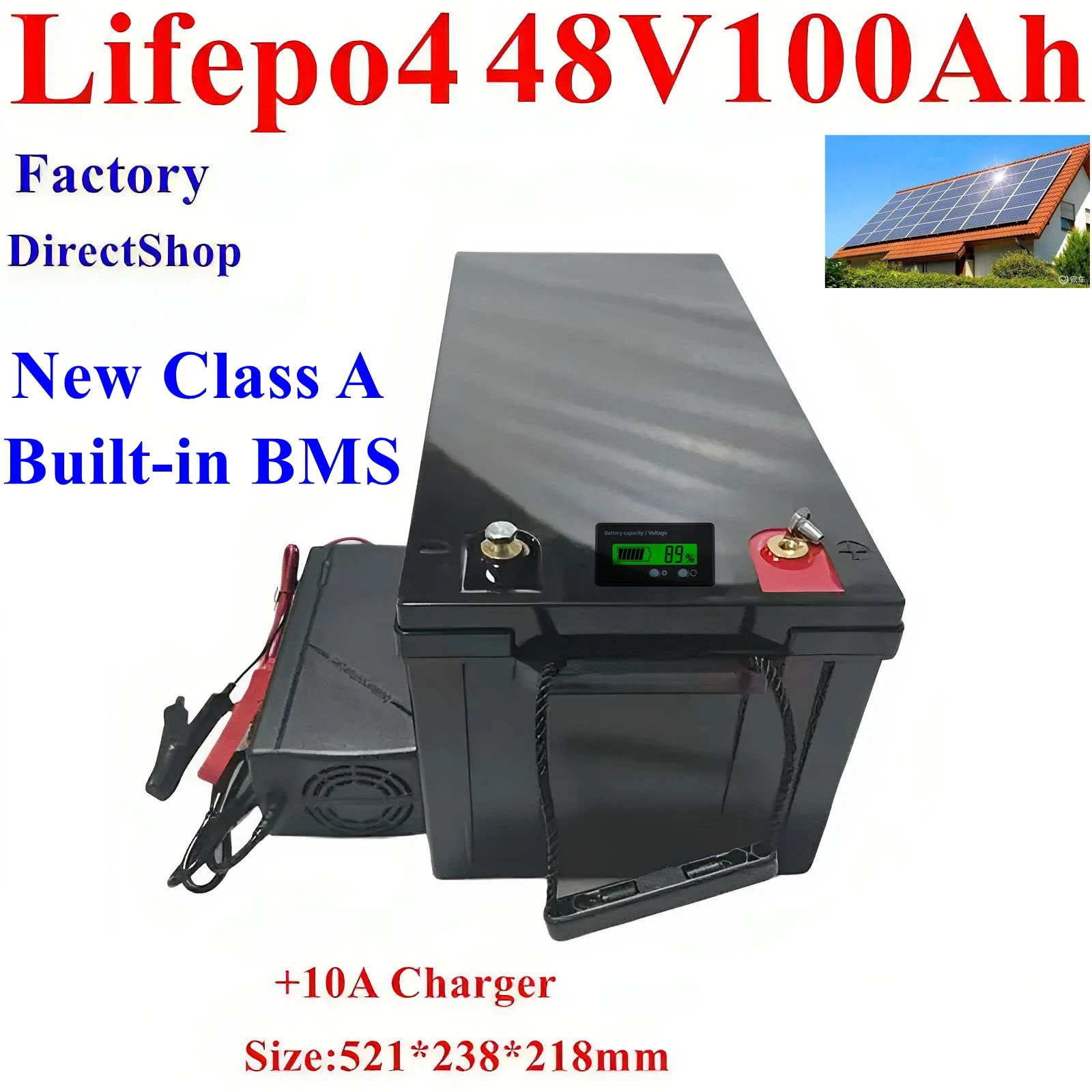 48 В LiFePO4 100a Аккумулятор литиевый с BMS, самокат d'énergie solaire, трехколесный велосипед, caddie de golf + С зарядным устройством
48 В LiFePO4 100a Аккумулятор литиевый с BMS, самокат d'énergie solaire, трехколесный велосипед, caddie de golf + С зарядным устройством