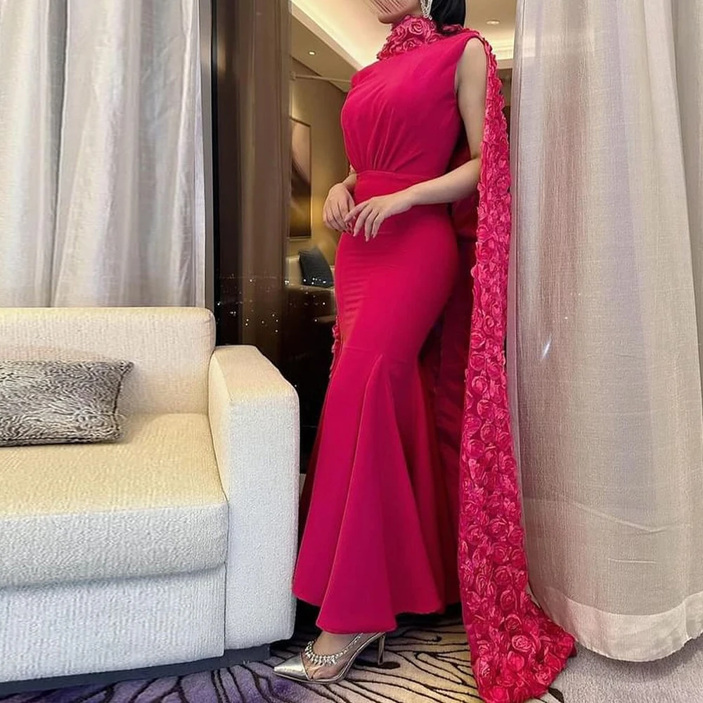 Customized Exquisite Mermaid O-Neck Sleeveless Watteau Train Flowers Evening Dress Graceful Pleats Photo Color Robe De
Customized Exquisite Mermaid O-Neck Sleeveless Watteau Train Flowers Evening Dress Graceful Pleats Photo Color Robe De