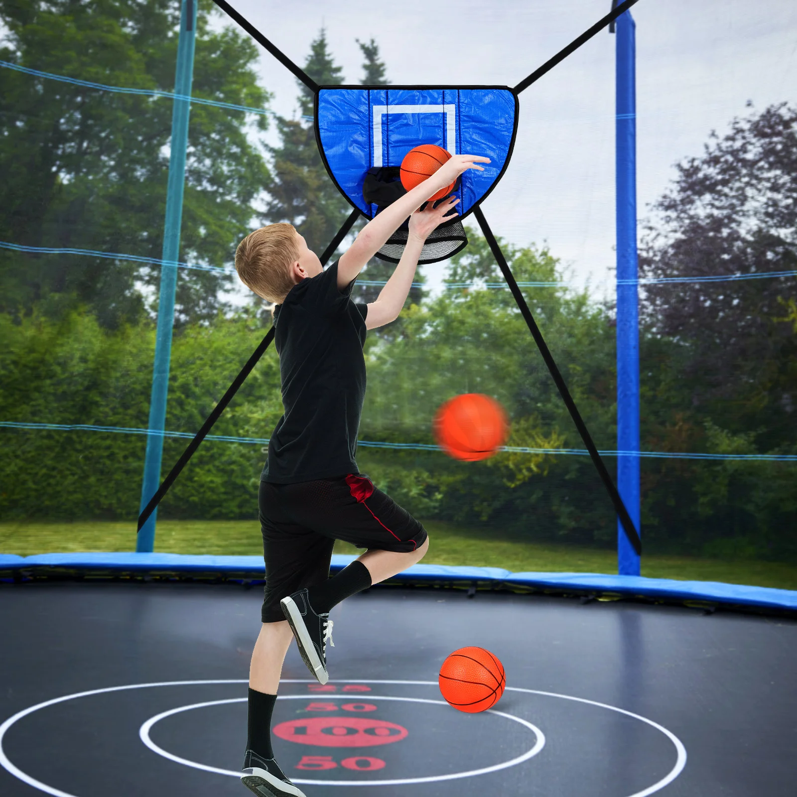 Trampoline Basketball Hoop With Pump And Ball Kid Waterproof Sunscreen Basketball Goal For Children Multipurpose Basketball Hoop
Trampoline Basketball Hoop With Pump And Ball Kid Waterproof Sunscreen Basketball Goal For Children Multipurpose Basketball Hoop