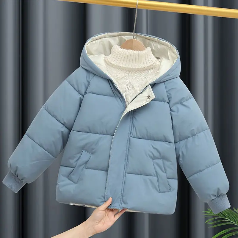 Children's Down Cotton-padded Jacket Winter Men's and Women's Cotton-padded Jacket Padded with Velvet To Keep Warm.
Children's Down Cotton-padded Jacket Winter Men's and Women's Cotton-padded Jacket Padded with Velvet To Keep Warm.