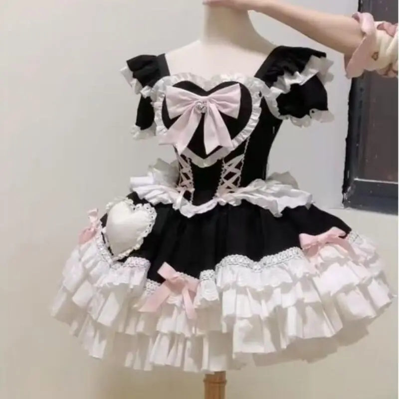 Student Lolita Short Sleeve Bow Dress Teenager Japanese Dress Soft Girl Poncho Dress Princess Dress Anime Role Play Dress Dress
Student Lolita Short Sleeve Bow Dress Teenager Japanese Dress Soft Girl Poncho Dress Princess Dress Anime Role Play Dress Dress