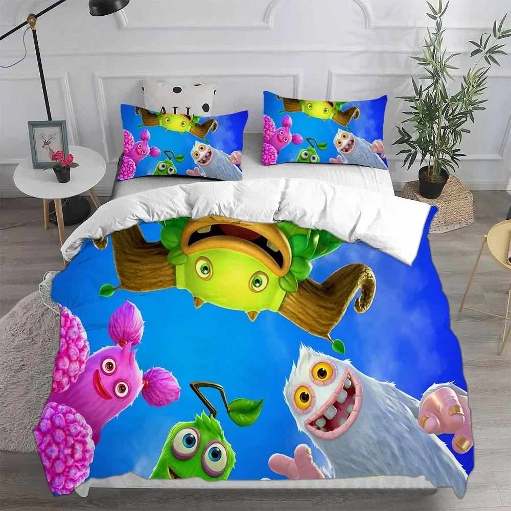 Anime My Singing Monsters Video Game Cartoon Bedding Set Single Twin Full Queen King Size Bed Set Adult Kid Bedroom Bedding Gift
Anime My Singing Monsters Video Game Cartoon Bedding Set Single Twin Full Queen King Size Bed Set Adult Kid Bedroom Bedding Gift