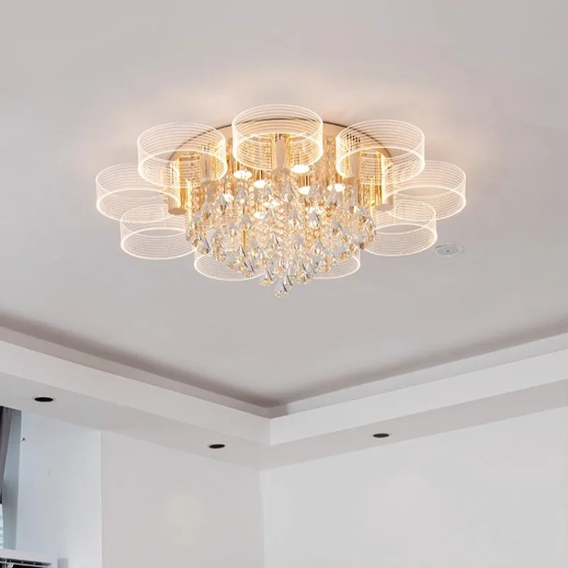 American Luxury Crystal Ceiling Lights Living Room Kitchen Atmospheric Lighting Luminiares Bedroom Restaurant Hotel Ceiling Lamp
American Luxury Crystal Ceiling Lights Living Room Kitchen Atmospheric Lighting Luminiares Bedroom Restaurant Hotel Ceiling Lamp