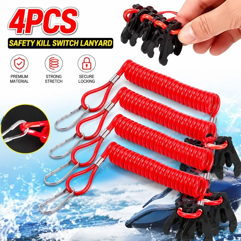 Boat Outboard Engine Kill Switch Lanyard 5 In 1 Emergency Stop Cord Marine Motorboat Shut Off Rope Nylon Aluminum Alloy Parts
Boat Outboard Engine Kill Switch Lanyard 5 In 1 Emergency Stop Cord Marine Motorboat Shut Off Rope Nylon Aluminum Alloy Parts