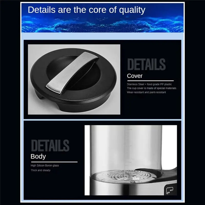 A36R 2L Electric Hydrogen Enriched Water Bottle Machine Water Filter Water Dispenser Hydrogen Water Generator EU Plug
A36R 2L Electric Hydrogen Enriched Water Bottle Machine Water Filter Water Dispenser Hydrogen Water Generator EU Plug