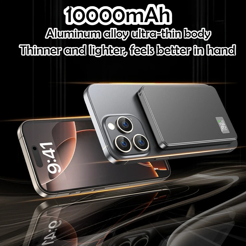 Ultra Thin Power Bank for MagSafe,Magnetic Wireless Fast Charging LED Display Portable Battery for IPhone Samsung Phone Airpods
Ultra Thin Power Bank for MagSafe,Magnetic Wireless Fast Charging LED Display Portable Battery for IPhone Samsung Phone Airpods