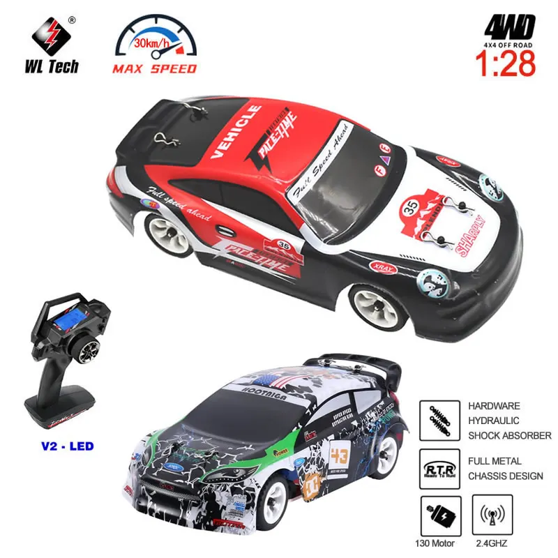 WLtoys K969 K989 Pro 1:28 4WD 2.4G Мини RC Гоночный Автомобиль Высокоскоростной Внедорожный Пульт Дистанционного Управления Дрифт Игрушки Сплав Автомобиль для Детей Подарок
WLtoys K969 K989 Pro 1:28 4WD 2.4G Мини RC Гоночный Автомобиль Высокоскоростной Внедорожный Пульт Дистанционного Управления Дрифт Игрушки Сплав Автомобиль для Детей Подарок