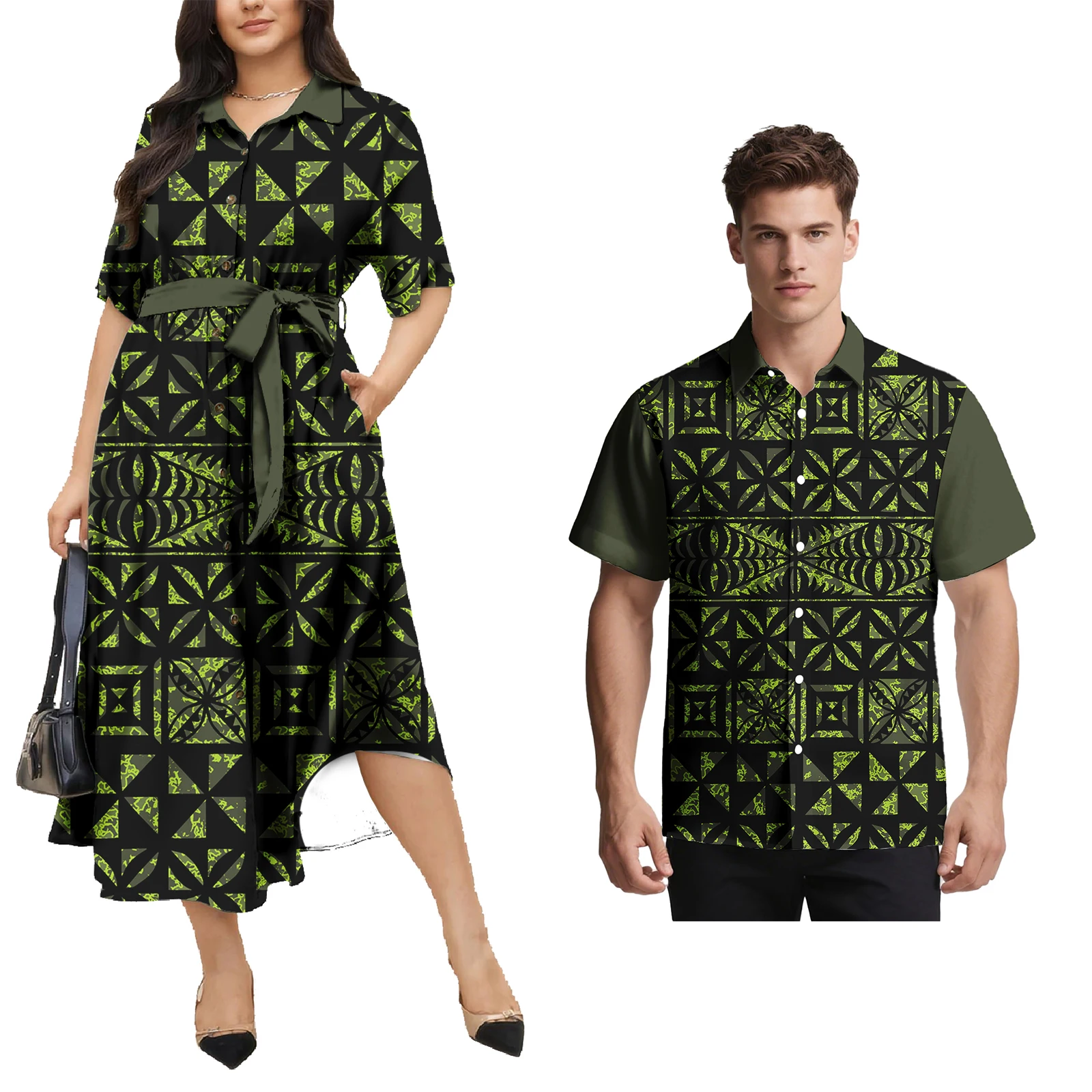 Lover's Clothes Samoan Polynesian Island Men Button Shirts Hawaiian Women Shirt Sashes Dress Custom Hot Sale Holiday Couple Suit
Lover's Clothes Samoan Polynesian Island Men Button Shirts Hawaiian Women Shirt Sashes Dress Custom Hot Sale Holiday Couple Suit