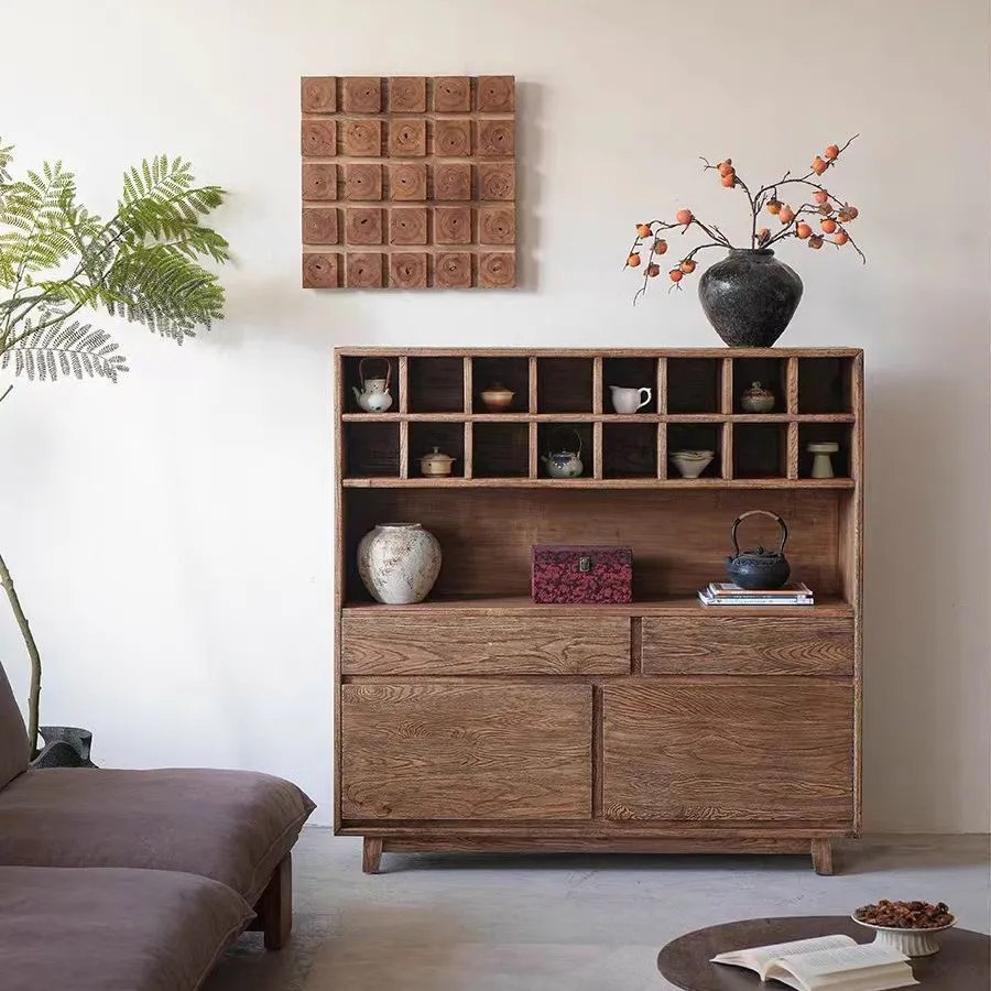Solid wood dining side cabinet Weathered tea Teacup rack Homestay Zen storage storage
Solid wood dining side cabinet Weathered tea Teacup rack Homestay Zen storage storage