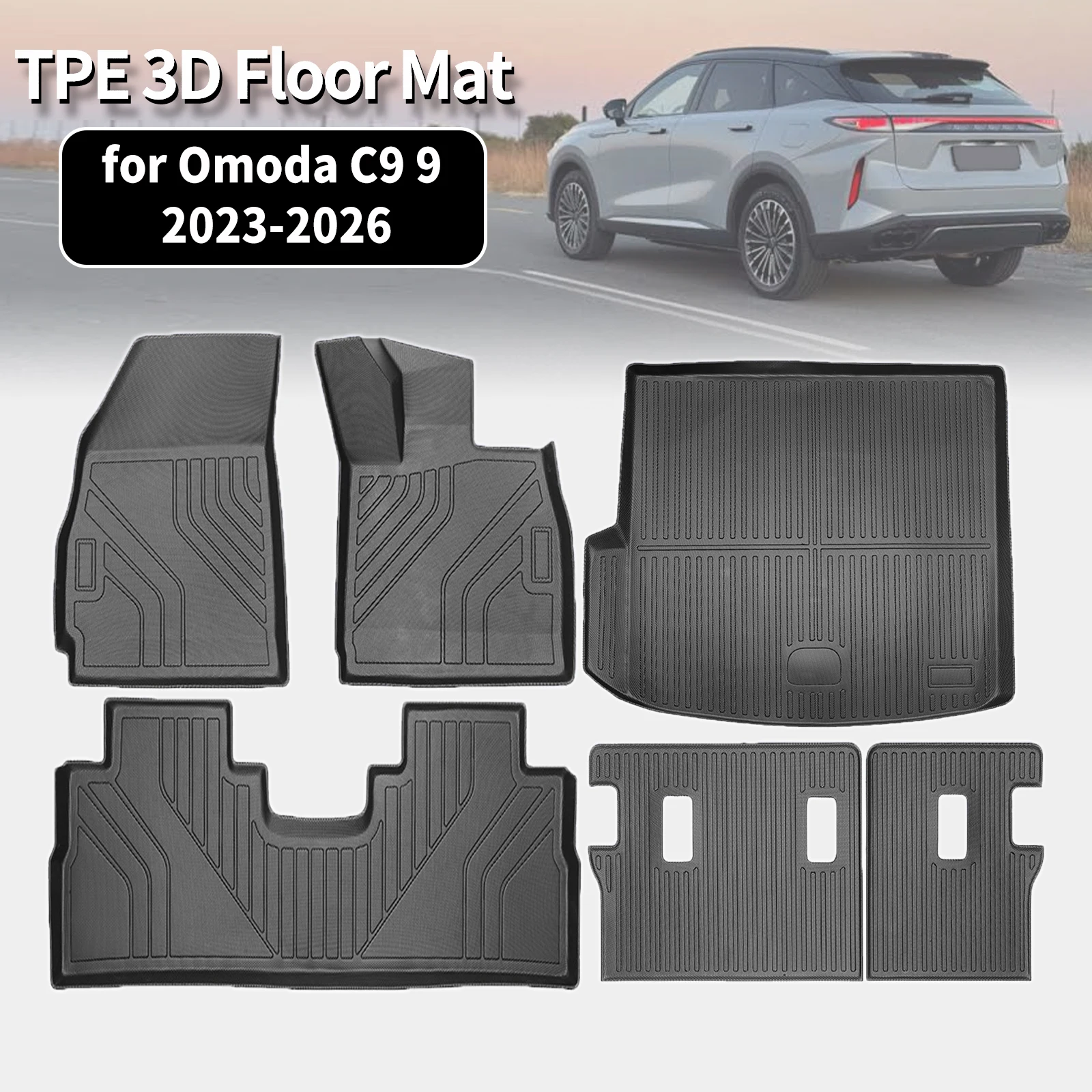 for Omoda C9 9 2023 2024 2025 2026 RHD Eco-Friendly TPE Car Floor & Trunk Mats, Non-Slip Dustproof (Not For LHD)
for Omoda C9 9 2023 2024 2025 2026 RHD Eco-Friendly TPE Car Floor & Trunk Mats, Non-Slip Dustproof (Not For LHD)