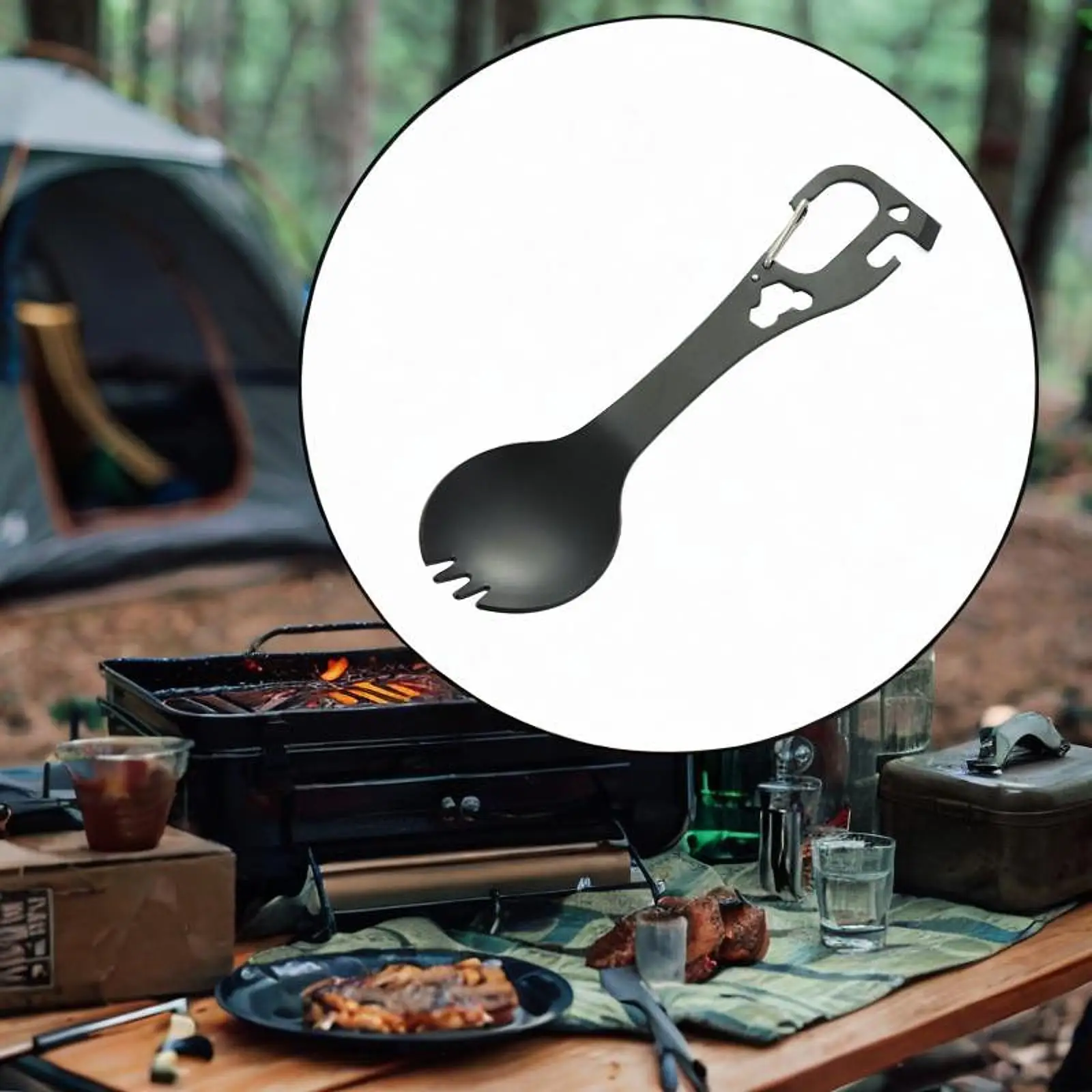 Camping Fork Spoon Outdoor Cutlery Dinnerware Portable Lightweight Multifunctional for Picnic BBQ Backpacking Hunting Fishing
Camping Fork Spoon Outdoor Cutlery Dinnerware Portable Lightweight Multifunctional for Picnic BBQ Backpacking Hunting Fishing