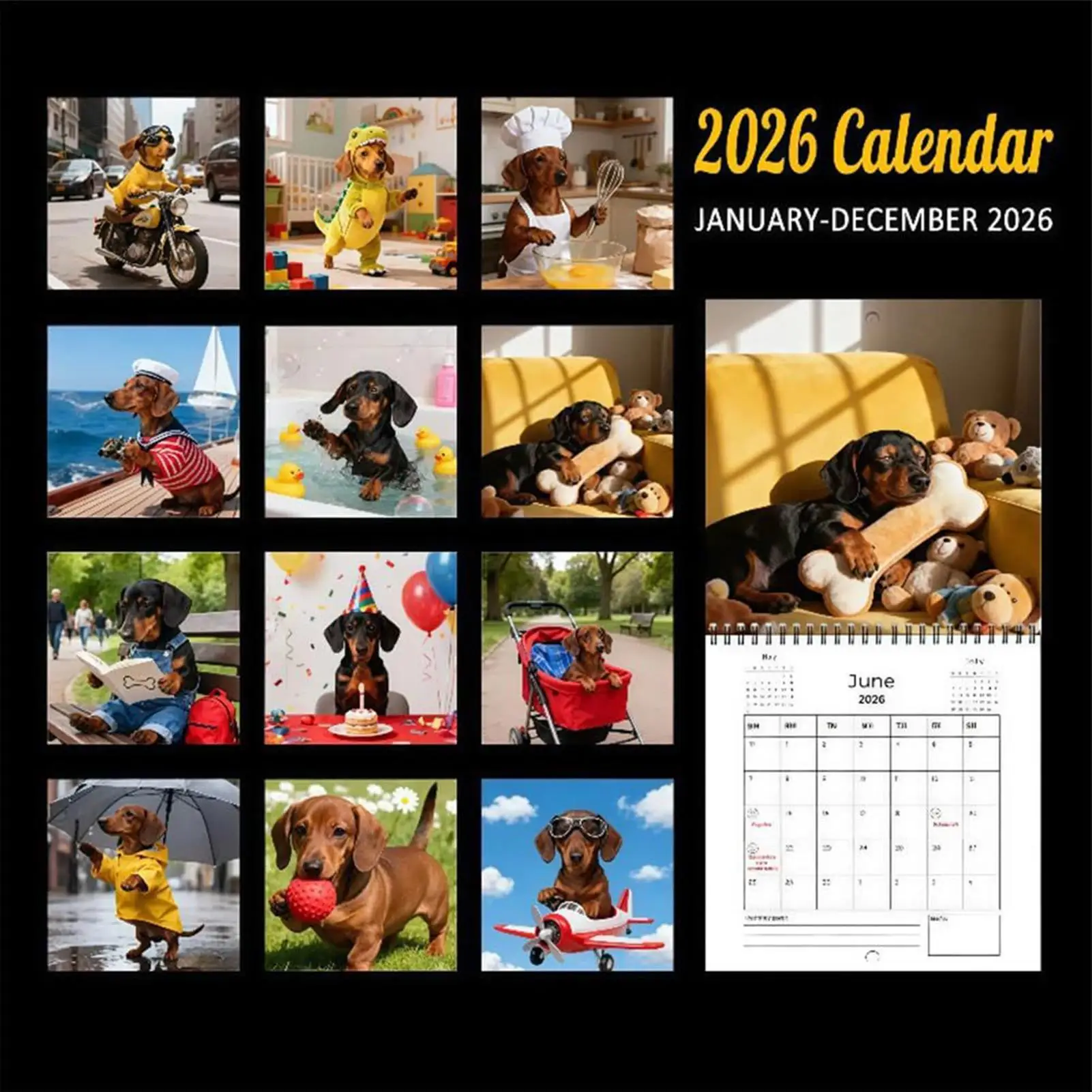 Wall Calendar 2026 Dachshunds 12 Monthly Planner Scheduling Tool Dog Calendar 2026 For Appointment Holiday Bedroom Living Room
Wall Calendar 2026 Dachshunds 12 Monthly Planner Scheduling Tool Dog Calendar 2026 For Appointment Holiday Bedroom Living Room