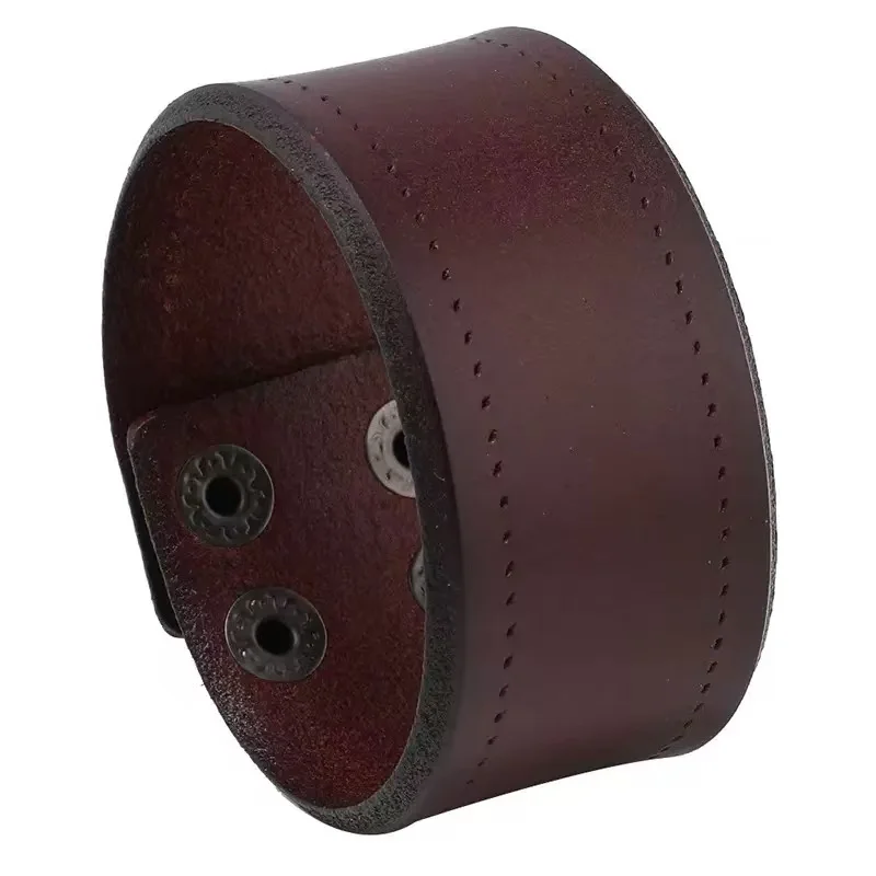 Wide Plain Men's Handmade Genuine Leather Bracelet Vintage Adjust Style Couple Wrap Wristband Fashion Gifts Jewelry
Wide Plain Men's Handmade Genuine Leather Bracelet Vintage Adjust Style Couple Wrap Wristband Fashion Gifts Jewelry