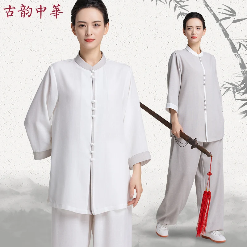 Yongchun Taiji Martial Arts Tai Ji Suit Women's Cotton Linen Summer Exercise Clothing Men's Autumn Eight Brocade
Yongchun Taiji Martial Arts Tai Ji Suit Women's Cotton Linen Summer Exercise Clothing Men's Autumn Eight Brocade