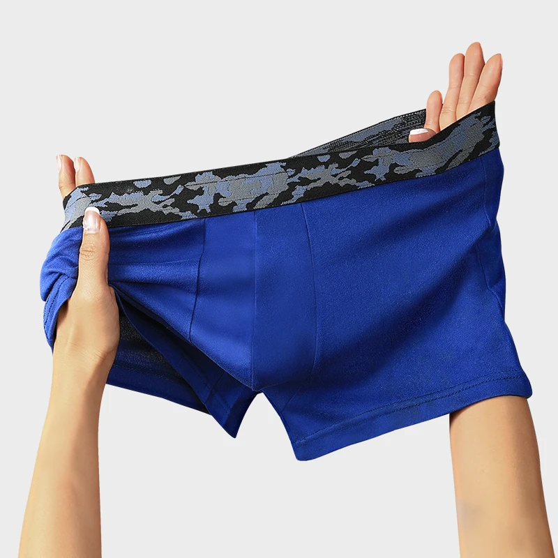 Men's ultra-thin breathable ice silk seamless one-piece sexy boxers
Men's ultra-thin breathable ice silk seamless one-piece sexy boxers