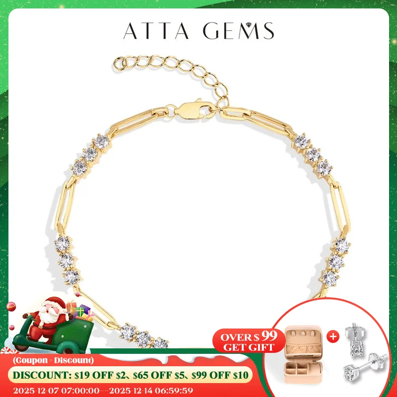 ATTAGEMS 3.0mm Round Cut Moissanite Bracelets for Women Men DVVS1 Lab Diamond Real S925 Silver Engagement Wedding Jewelry 16+3cm
ATTAGEMS 3.0mm Round Cut Moissanite Bracelets for Women Men DVVS1 Lab Diamond Real S925 Silver Engagement Wedding Jewelry 16+3cm