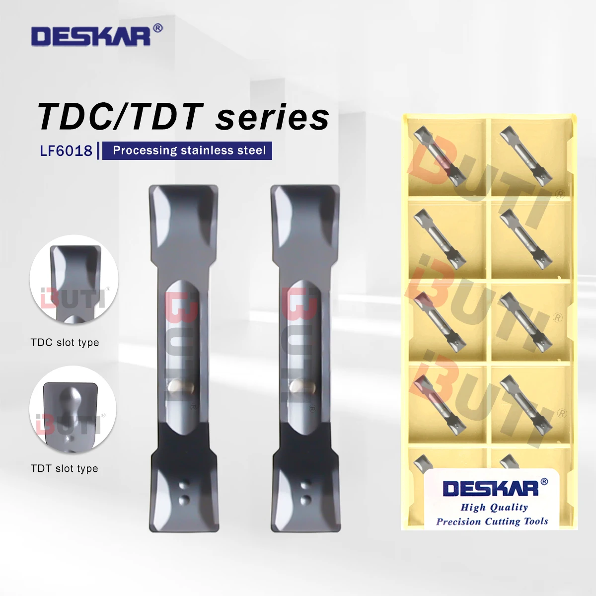 DESKAR 100% Original TDC200 TDC3 TDC4 TDT2 TDT3 TDT4 LF6018 CNC Lathe Cutter Blades Grooving Carbide Inserts For Stainless Steel
DESKAR 100% Original TDC200 TDC3 TDC4 TDT2 TDT3 TDT4 LF6018 CNC Lathe Cutter Blades Grooving Carbide Inserts For Stainless Steel