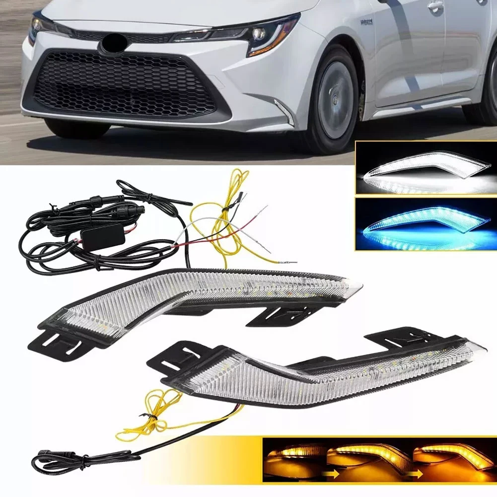 1 пара светодиодных дневных ходовых огней DRL, совместимых с моделью Corolla L LE XLE 2020-2024 года, замена указателя поворота
1 пара светодиодных дневных ходовых огней DRL, совместимых с моделью Corolla L LE XLE 2020-2024 года, замена указателя поворота