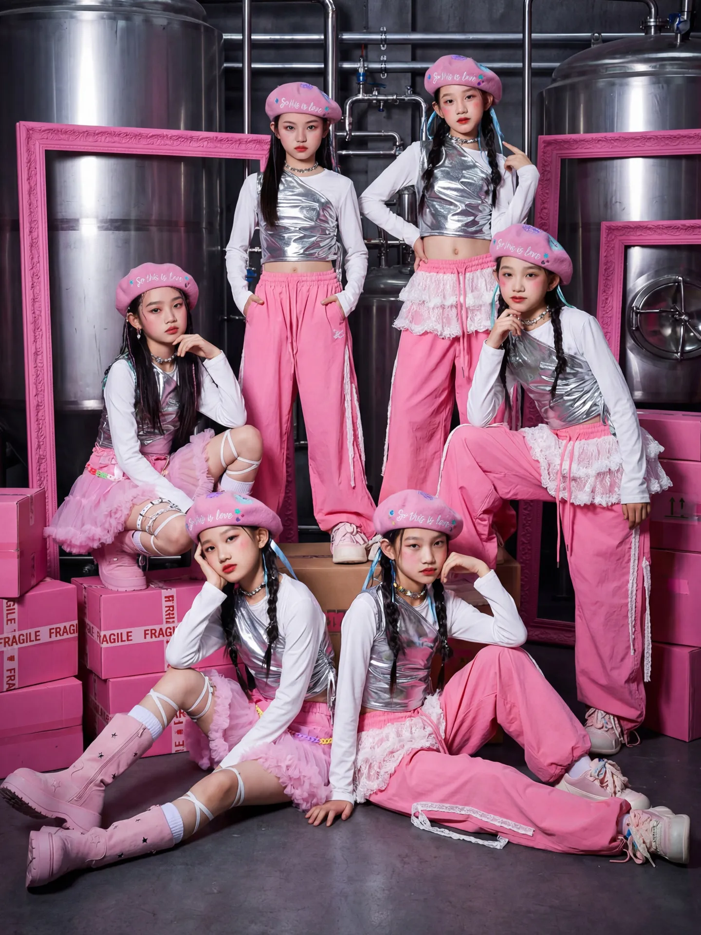 Детские костюмы для хип-хопа 2026: топы и розовые брюки для девочек, современная одежда для выступлений в стиле джаз DQS22010
Детские костюмы для хип-хопа 2026: топы и розовые брюки для девочек, современная одежда для выступлений в стиле джаз DQS22010