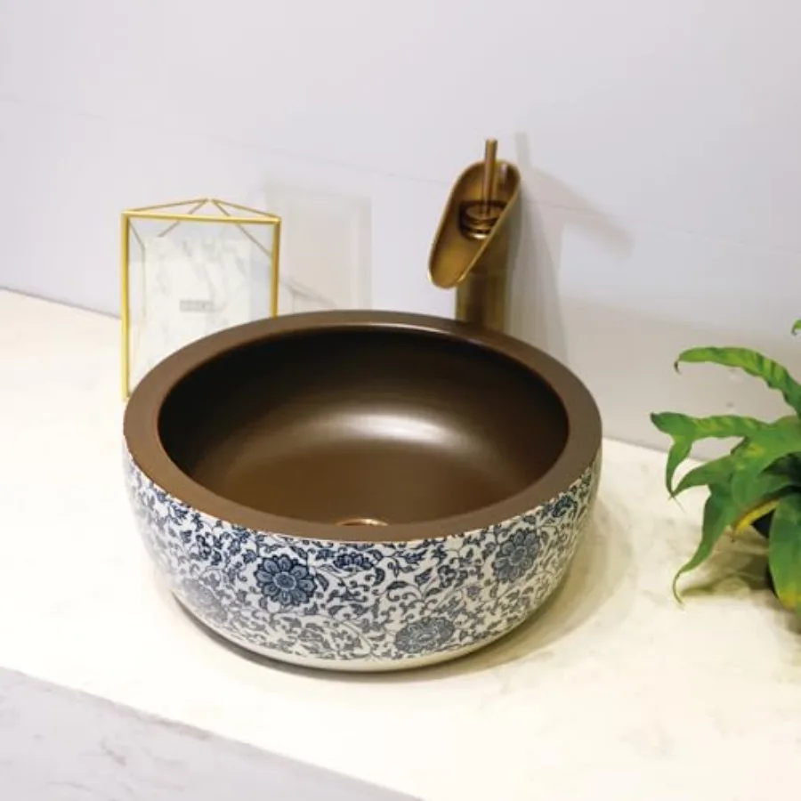 Керамическая раковина для ванной комнаты, синяя, округлой формы, Jingdezhen, накладная, художественная, для бара и гардеробной, винтажная
Керамическая раковина для ванной комнаты, синяя, округлой формы, Jingdezhen, накладная, художественная, для бара и гардеробной, винтажная