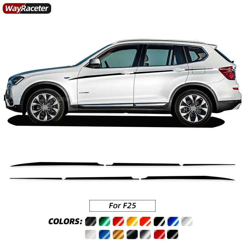 2 Pcs Door Side Upper Stripes Sticker Waist Line Body M Performance Decal For BMW X3 F25 2011-2017 Sport Accessories
2 Pcs Door Side Upper Stripes Sticker Waist Line Body M Performance Decal For BMW X3 F25 2011-2017 Sport Accessories