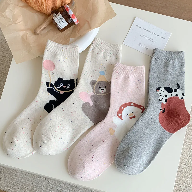 Women Socks Cartoon Print Japanese Kawaii Cute Middle Tube Socks Korean Fashion Harajuku Streetwear Breathable Cotton Long Socks
Women Socks Cartoon Print Japanese Kawaii Cute Middle Tube Socks Korean Fashion Harajuku Streetwear Breathable Cotton Long Socks
