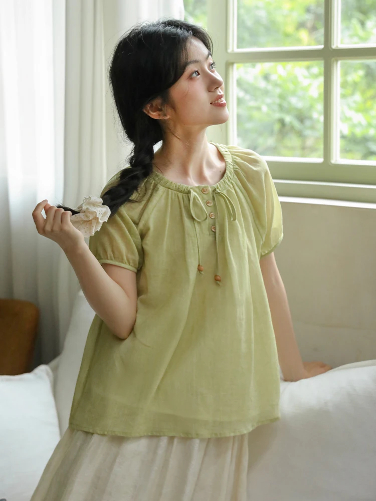 Nesoulum Women's Loose Cotton ort Sve irt Dstring een Plum Summer Artistic Vintage Sle Bubble Sve Top
Nesoulum Women's Loose Cotton ort Sve irt Dstring een Plum Summer Artistic Vintage Sle Bubble Sve Top