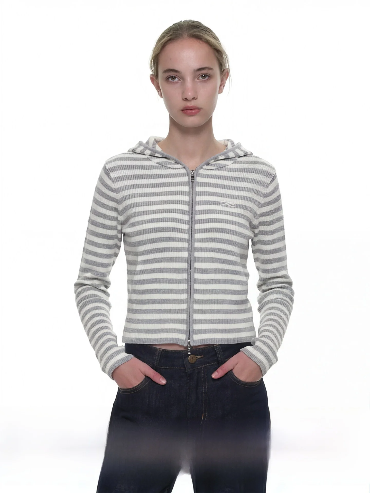 COIE Early Autumn Two-Color Stripe Knitted Cardigan Hooded Slim Fit Zipper Jaet Retro Waist-Cinching Faionable Women's Sw...
COIE Early Autumn Two-Color Stripe Knitted Cardigan Hooded Slim Fit Zipper Jaet Retro Waist-Cinching Faionable Women's Sw...