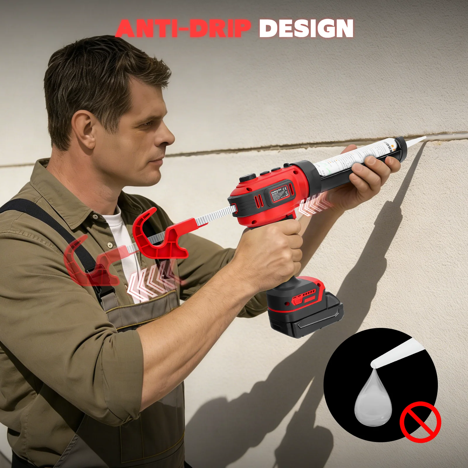 Electric Wireless Caulking Gun Sealant Tool Variable Speed Silicone Glass Glue Filling Sewing Gun For Milwaukee 18V Battery
Electric Wireless Caulking Gun Sealant Tool Variable Speed Silicone Glass Glue Filling Sewing Gun For Milwaukee 18V Battery