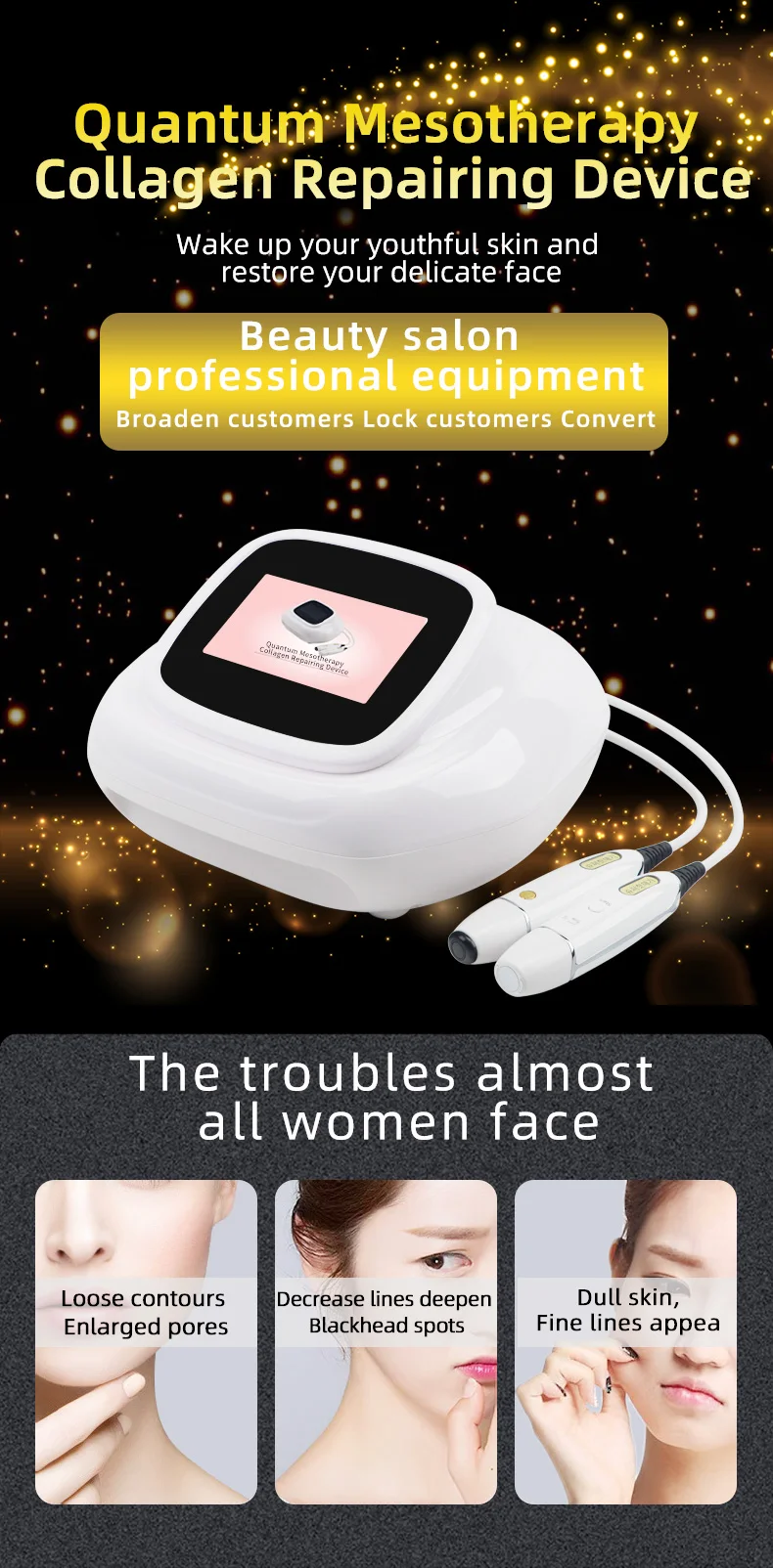 Hot-Selling Anti-Aging Wrinkle Removal Skin Care Equipment Collagen Beauty Machine
Hot-Selling Anti-Aging Wrinkle Removal Skin Care Equipment Collagen Beauty Machine