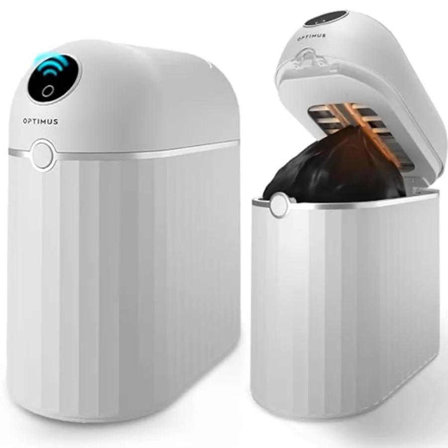 Automatic Touchless Trash Can for kitchen use plastic material white color motion sensor with self-sealing and 6 refill bags in
Automatic Touchless Trash Can for kitchen use plastic material white color motion sensor with self-sealing and 6 refill bags in