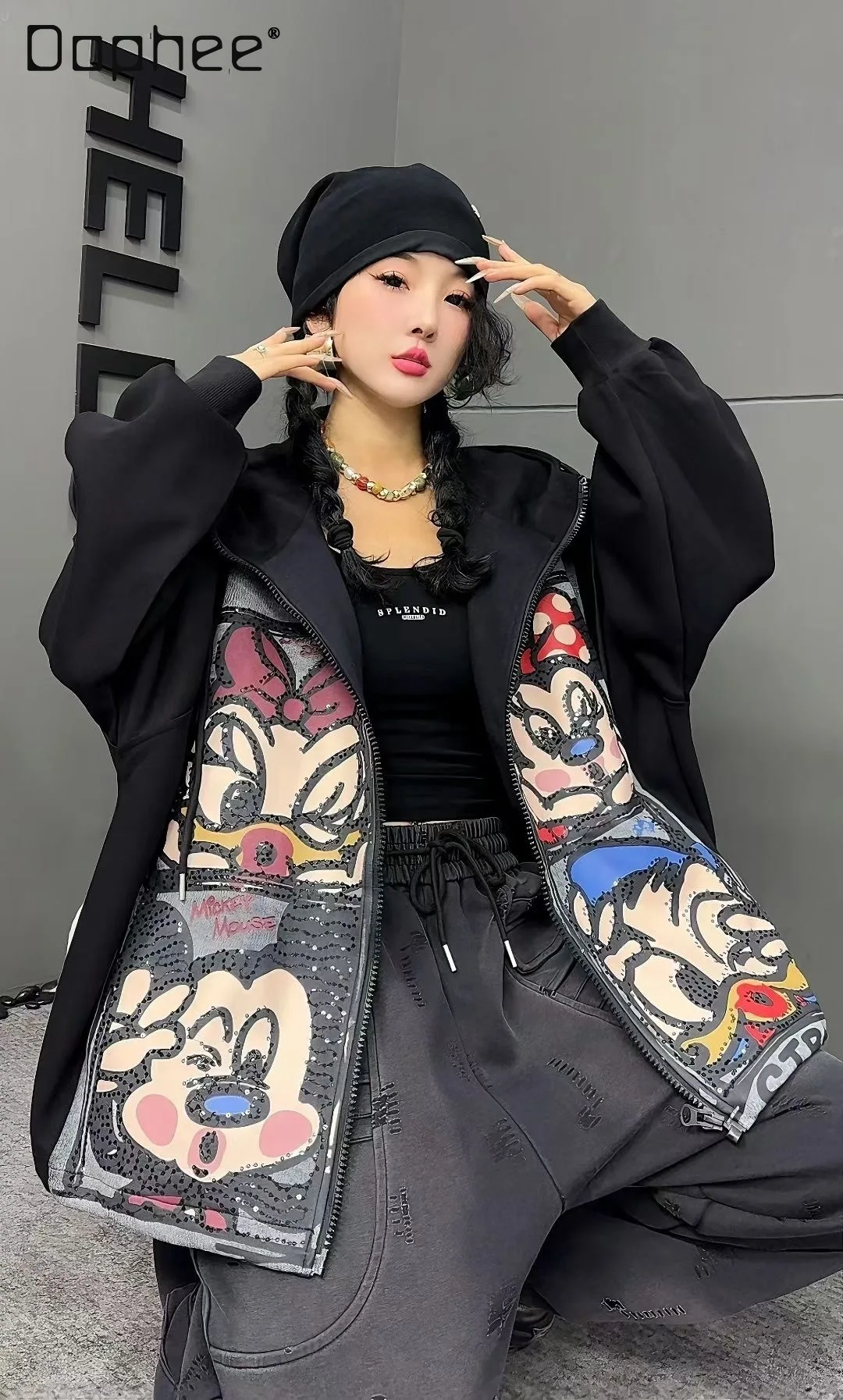 Модная тенденция, американская повседневная ретро-мультяшная толстовка с блестками, свободный топ, одежда Kpop, кавайная одежда, толстовки, женская толстовка с капюшоном
Модная тенденция, американская повседневная ретро-мультяшная толстовка с блестками, свободный топ, одежда Kpop, кавайная одежда, толстовки, женская толстовка с капюшоном