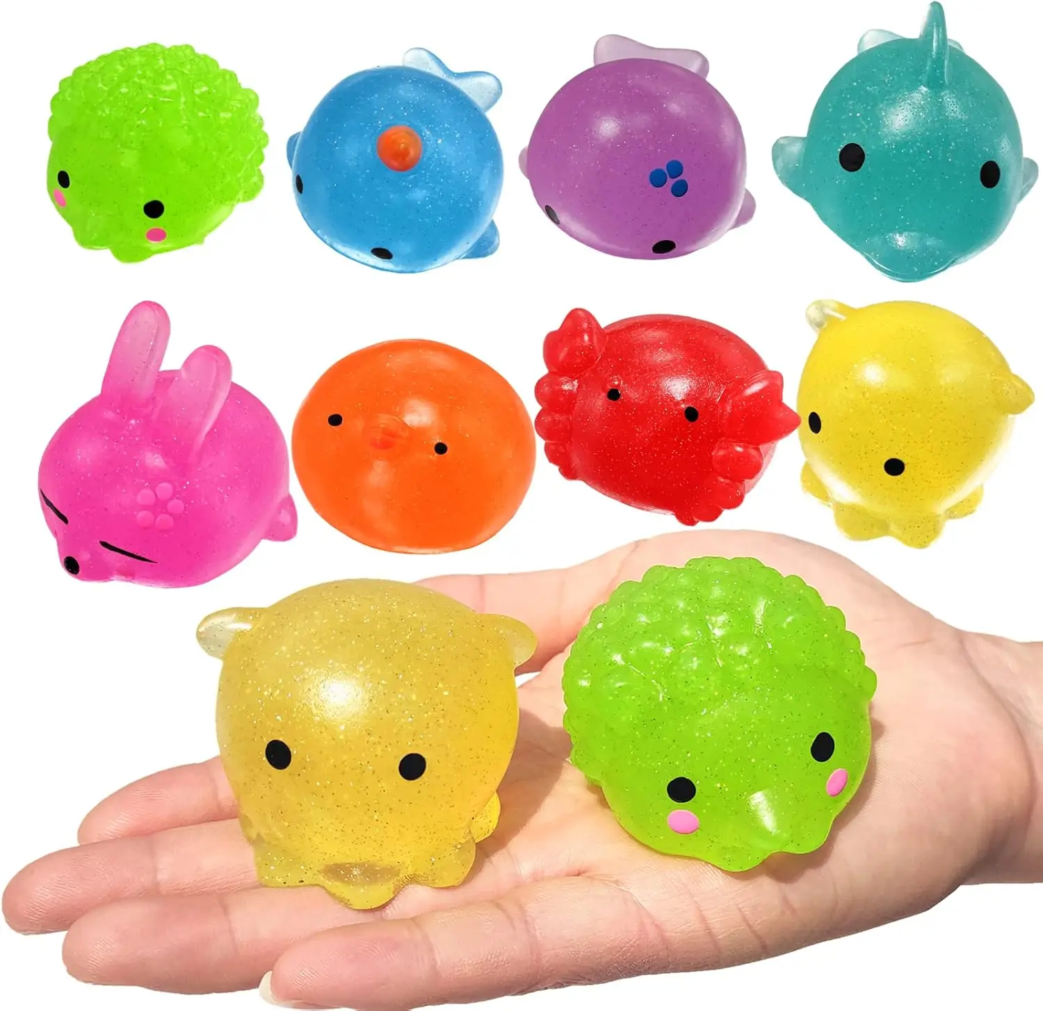 8 Pack Large Glitter Squishy Animal Toys for Stress Relief, Kids Party Favors and Classroom Rewards
8 Pack Large Glitter Squishy Animal Toys for Stress Relief, Kids Party Favors and Classroom Rewards