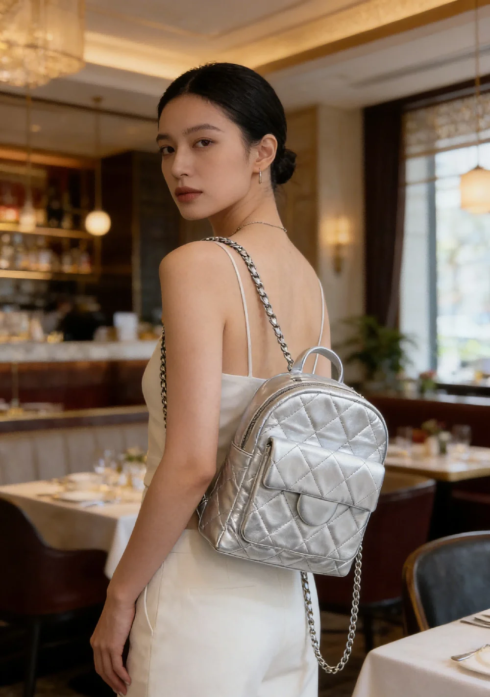 Chic Silver Gray Colorblock Women Backpack Casual Soft Shoulder Bag Versatile Daily Backpack for Work Travel
Chic Silver Gray Colorblock Women Backpack Casual Soft Shoulder Bag Versatile Daily Backpack for Work Travel