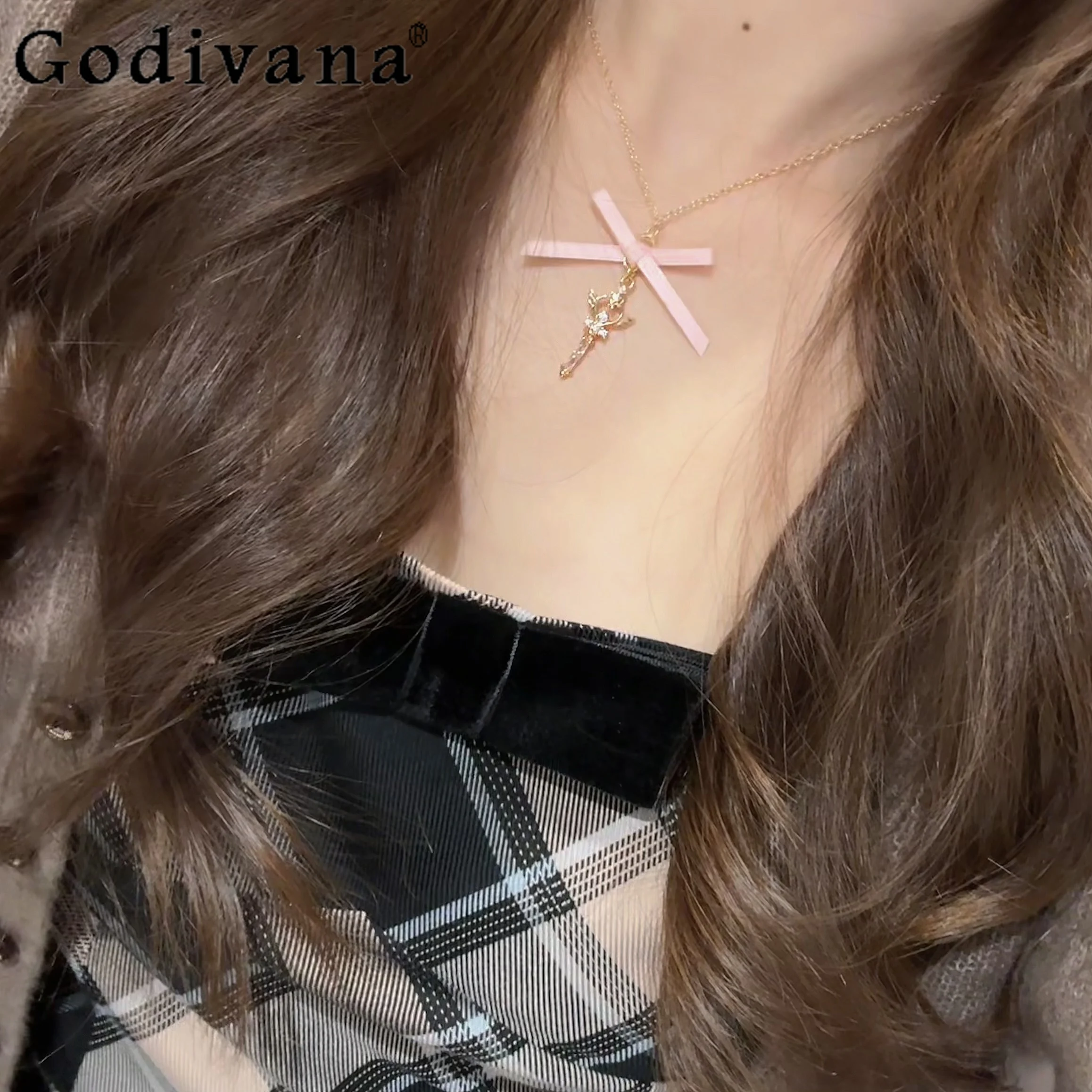 Japanese Original Handmade Girly Sweet Cute Bow Pink Clavicle Chain Summer New Fashion Elegant All-Match Lolita Necklace Women
Japanese Original Handmade Girly Sweet Cute Bow Pink Clavicle Chain Summer New Fashion Elegant All-Match Lolita Necklace Women